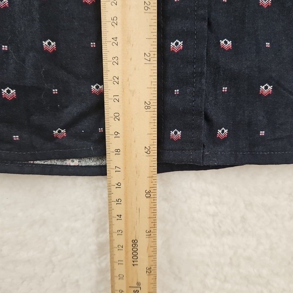 NWT $44 Eighty Eight Button Up Shirt Men XL Black Geometric Cotton Long Sleeve - Picture 6 of 11